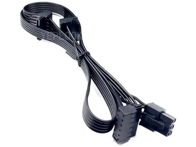 Alt view image 2 of 6 - 6Pin to 3 Right-Angled SATA HDD SSD Power Cable, 18AWG, 50+15+15cm, Compatible with Cooler Master MWE GOLD 550W/650W/750W Modular PSU