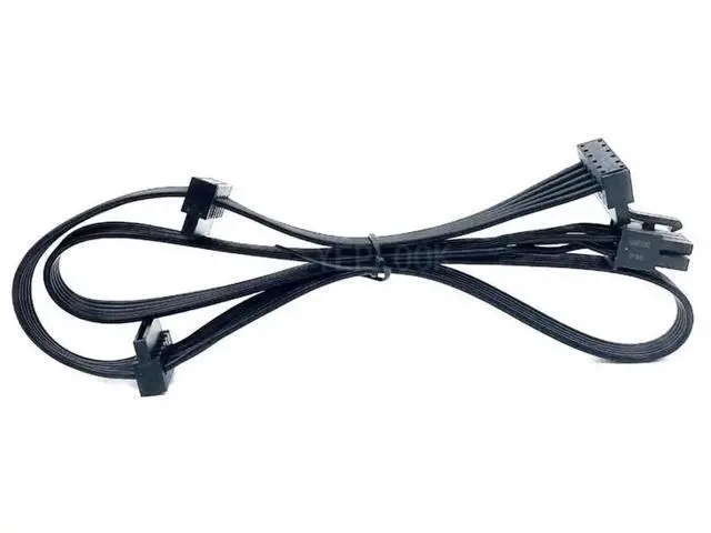 Alt view image 6 of 6 - 6Pin to 3 Right-Angled SATA HDD SSD Power Cable, 18AWG, 50+15+15cm, Compatible with Cooler Master MWE GOLD 550W/650W/750W Modular PSU