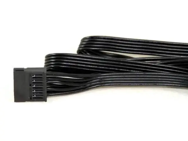 Alt view image 3 of 6 - 6Pin to 3x Straight SATA Power Cable, 18AWG 50+15+15cm Modular PSU Cord Compatible with Corsair SF450 SF600 SF750 SFX Power Supply for SSD & HDD