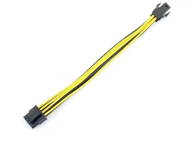Alt view image 6 of 6 - 2 Pack 8 Inch 4Pin to 8Pin CPU Power Conversion Cable, 20cm P4 to P8 Extension Cord