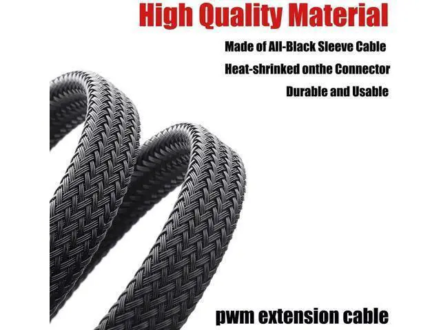 Alt view image 7 of 7 - 10 Pack 27cm (10.6 Inch) 4-Pin PWM Fan Extension Cables for PC Case Cooling Fans