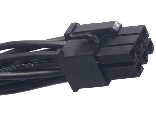 Alt view image 4 of 6 - 30cm+15cm Mini 6Pin to PCIe 6Pin & 8Pin(6+2) GPU Power Cable with Wire Sleeve, Dual PCI-E Ports Compatible with Mac Pro G5