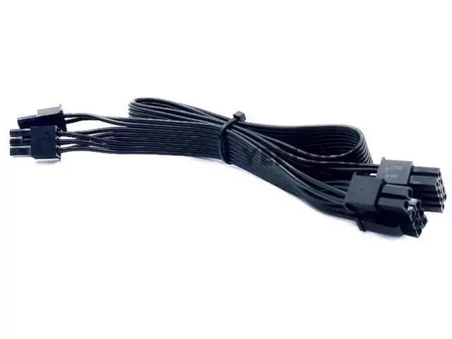 Alt view image 4 of 5 - PCIe 6+2Pin Dual GPU Power Cable, 18AWG Flat Cable for Gigabyte P750GM P850GM P1000GM Gold Modular PSU