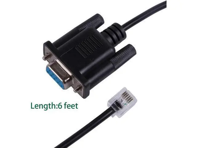 Alt view image 2 of 5 - DB9 Serial RS232 to RJ12 6P6C Adapter Cable, 940-0144A Compatible for APC Rack PDU