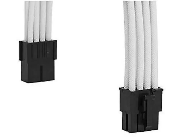 Alt view image 4 of 7 - White Sleeved Extension Cable Kit, 18AWG EPS 8Pin + PCIe 8Pin with Cable Combs for PSU, Motherboard & GPU