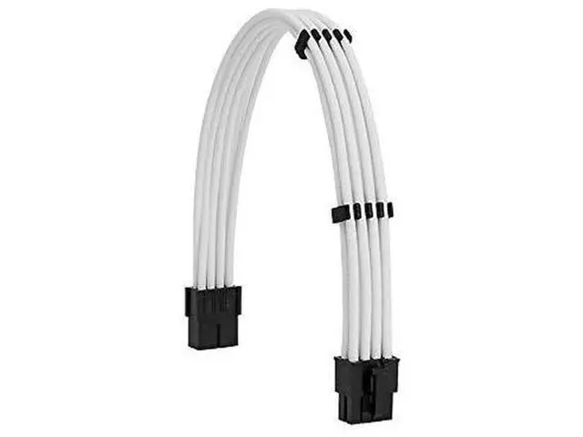 Alt view image 3 of 7 - White Sleeved Extension Cable Kit, 18AWG EPS 8Pin + PCIe 8Pin with Cable Combs for PSU, Motherboard & GPU