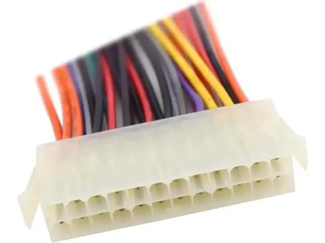 Alt view image 5 of 5 - 8 Inches ATX 24Pin Male to Female Motherboard Power Extension Cable, Internal PSU EPS 24Pin PC Mainboard Power Extender Cord