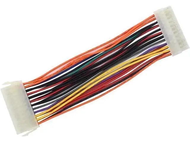 Alt view image 2 of 5 - 8 Inches ATX 24Pin Male to Female Motherboard Power Extension Cable, Internal PSU EPS 24Pin PC Mainboard Power Extender Cord