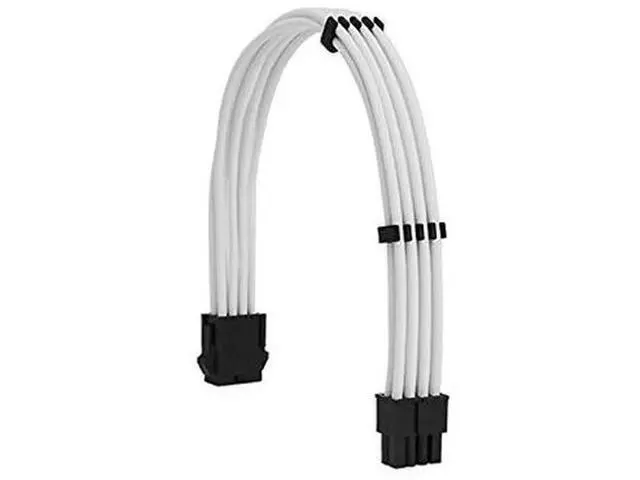 Alt view image 6 of 7 - White Sleeved Extension Cable Kit, 18AWG EPS 8Pin + PCIe 8Pin with Cable Combs for PSU, Motherboard & GPU
