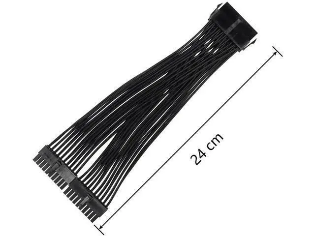Alt view image 2 of 5 - 24cm ATX 20Pin PSU Splitter Cable, 18AWG 20Pin Female to Dual Male Power Extension Cord for Desktop Power Supply Expansion