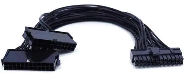 Main image of 30cm ATX 24Pin Male to Female Dual PSU Synchronizer Extension Cable, Dual Power Supply Sync Adapter Cord for Mining Rig Multi PSU Connection