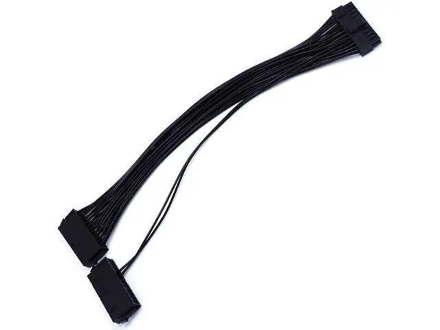 Alt view image 3 of 6 - 30cm ATX 24Pin Male to Female Dual PSU Synchronizer Extension Cable, Dual Power Supply Sync Adapter Cord for Mining Rig Multi PSU Connection