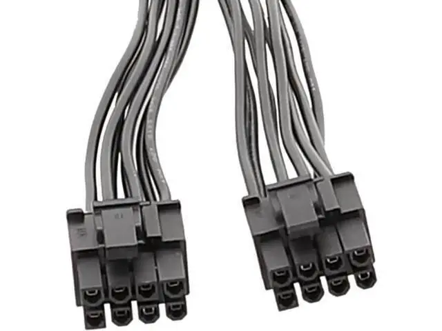 Alt view image 4 of 5 - 20cm PSU Modular Splitter Cable, Single 8Pin to Dual PCIe 8Pin GPU Power Extension Cord for Graphics Cards