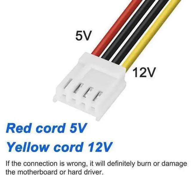 Alt view image 7 of 7 - 2 Pack 20CM 4Pin FDD to 15Pin SATA Male Power Cable for Hard Drives