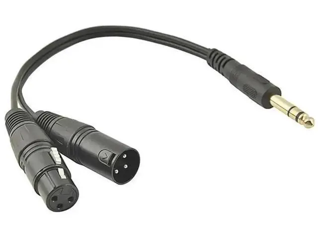 Alt view image 3 of 3 - 1/4 Inch 6.35mm TRS to XLR Male/Female Audio Cable, Double Shielded Mic & Speaker Connection Cord