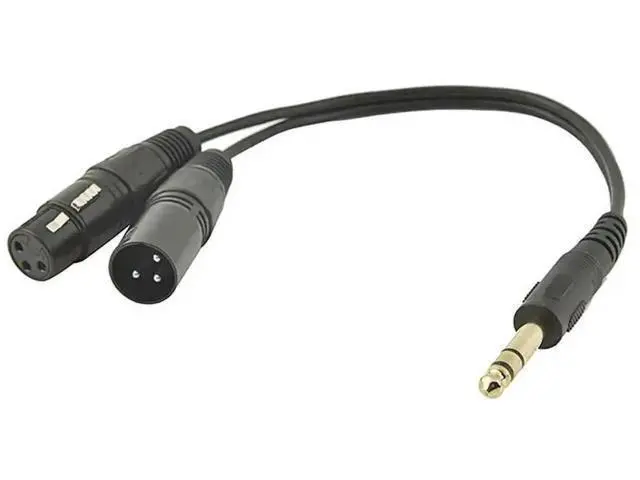 Alt view image 2 of 3 - 1/4 Inch 6.35mm TRS to XLR Male/Female Audio Cable, Double Shielded Mic & Speaker Connection Cord