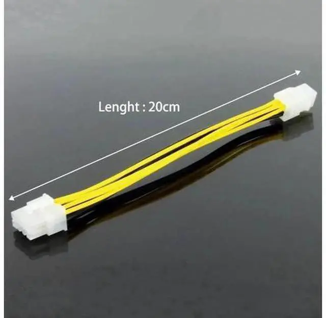 Alt view image 5 of 6 - ATX 4 Pin Female to 8 Pin Male EPS Power Adapter Cable, Motherboard CPU Power Extension Cord