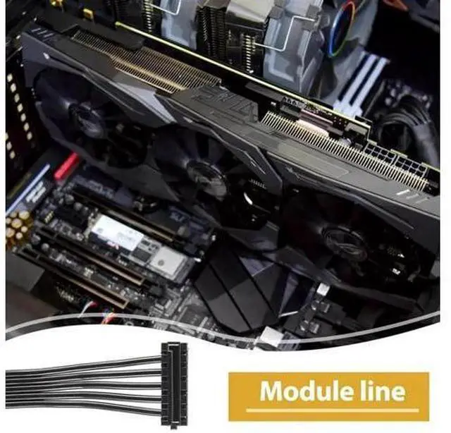 Alt view image 4 of 4 - PCIe 6Pin Male to 4 SATA Power Cable Compatible with Seasonic Focus+ MK3 FX P Series 850PX 750PX 650PX 550PX Modular PSU