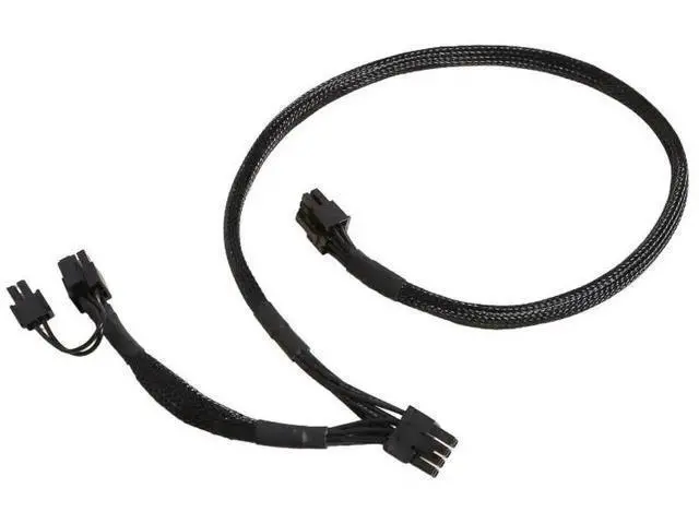 Alt view image 2 of 6 - Sleeved PSU 8Pin to Dual PCIe 8Pin GPU Power Cable Compatible with Gigabyte GP-B700H GP-G750H Modular PSU, 60cm+20cm Branch Length