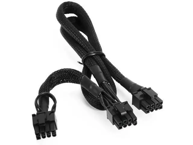 Alt view image 4 of 6 - Sleeved PSU 8Pin to Dual PCIe 8Pin GPU Power Cable Compatible with Gigabyte GP-B700H GP-G750H Modular PSU, 60cm+20cm Branch Length