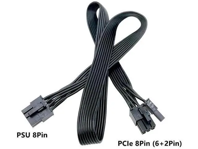 Alt view image 3 of 6 - PCI-E Single 8Pin (6+2 Detachable) GPU Modular Power Cable Compatible with Antec EAG 550W/650W/750W PRO Earthwatts Gold Semi-Modular PSU