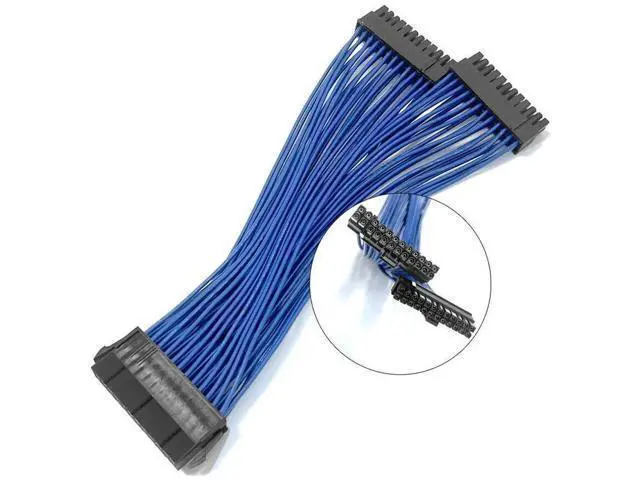 Alt view image 3 of 7 - ATX 24Pin 1-to-2 Y-Splitter PSU Extension Cable, Male to Female Power Splitter Cord, 23.5cm Length Replacement Wire