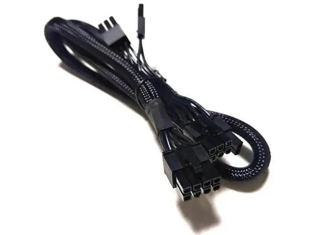 Alt view image 2 of 6 - 60+20CM Sleeved PCIe Dual 8Pin (6+2Pin) GPU Power Cable for Antec EAG 550W/650W/750W PRO