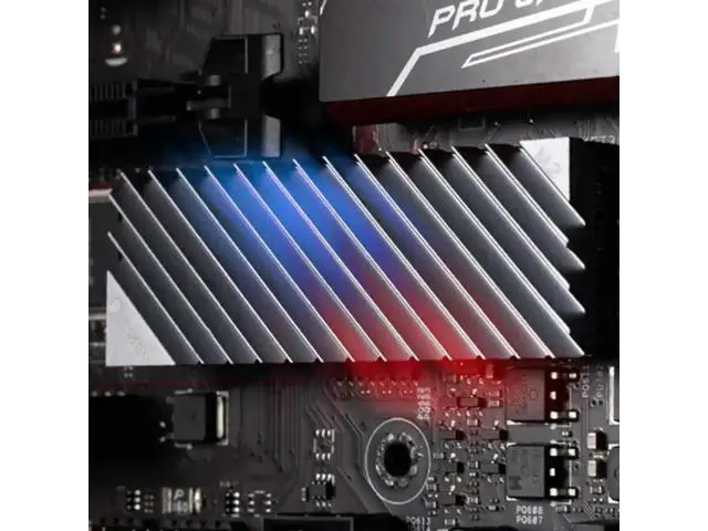 Alt view image 2 of 3 - Aluminum M.2 SSD Heatsink Cooling Fin with Thermal Pad, Solid State Drive Cooler for Desktop PC