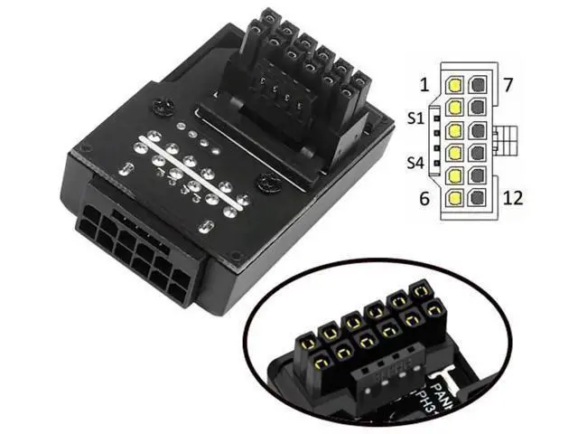 Alt view image 6 of 7 - ATX 3.0 PCIe 5.0 12VHPWR 16Pin Modular Power Adapter, 90-Degree Downward Angled Connector for RTX 3080 / 3090Ti Graphics Cards & Modular PSUs