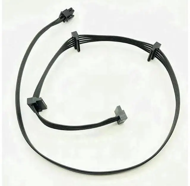 Main image of PCI-E 6Pin Male to 4 SATA Female Power Splitter Cable, 18AWG for Corsair RM650X RM750X RM850X RM1000X Modular PSU