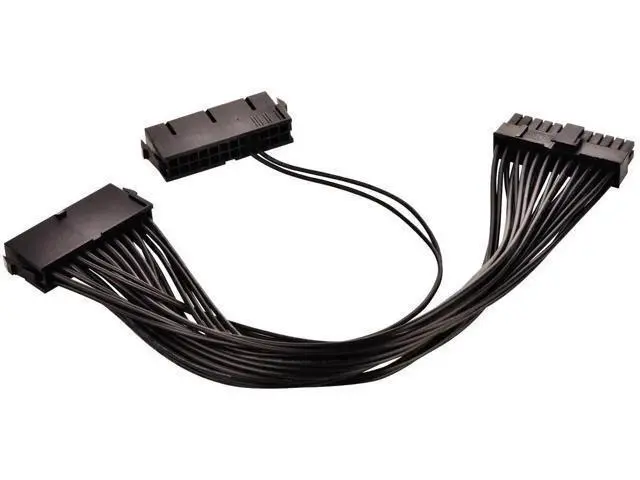Alt view image 2 of 3 - Dual PSU ATX 24Pin Motherboard Adapter Cable, Secondary Power Supply Sync Cord, 32cm (12.6 Inch)