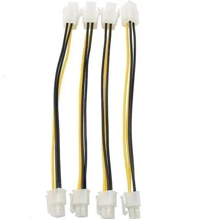 Main image of 4PCS 8 Inch 4-Pin ATX Male to Female 12V CPU Power Extension Cable
