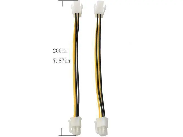 Alt view image 4 of 4 - 4PCS 8 Inch 4-Pin ATX Male to Female 12V CPU Power Extension Cable