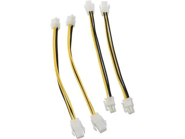 Alt view image 2 of 4 - 4PCS 8 Inch 4-Pin ATX Male to Female 12V CPU Power Extension Cable
