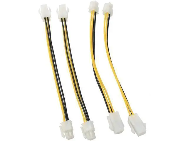 Alt view image 3 of 4 - 4PCS 8 Inch 4-Pin ATX Male to Female 12V CPU Power Extension Cable