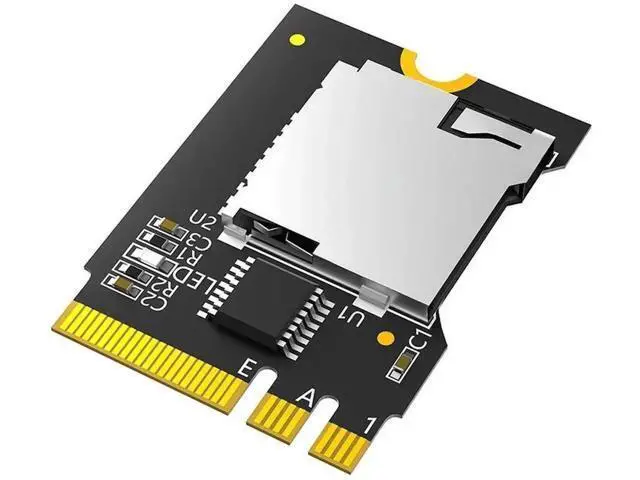 Alt view image 3 of 3 - M.2 Key A-E to Micro SD TF SDHC SDXC Card Reader Adapter, 2230 NGFF Size Converter with LED Indicator for Laptops & Desktops