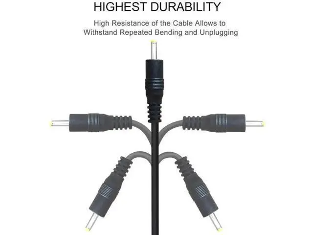 Alt view image 5 of 5 - 1.2m Black USB Male to DC 2.5×0.7mm Barrel Jack Power Supply Cable