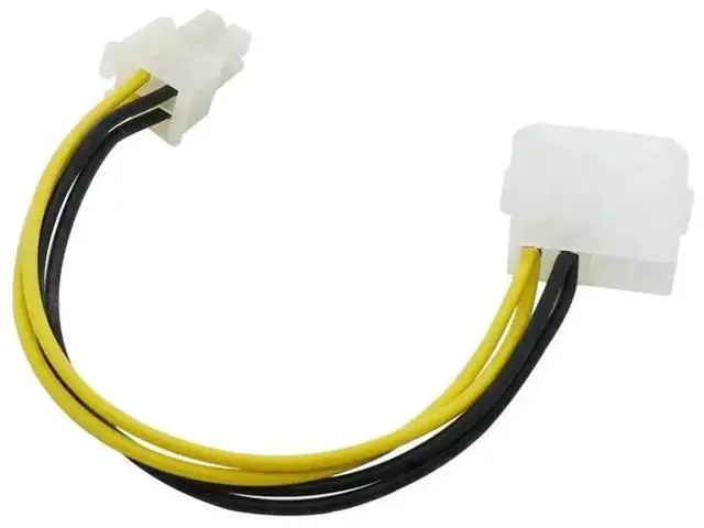 Alt view image 2 of 6 - Square 4 Pin to Mini 4 Pin Power Splitter Cable for PC Motherboard & CPU