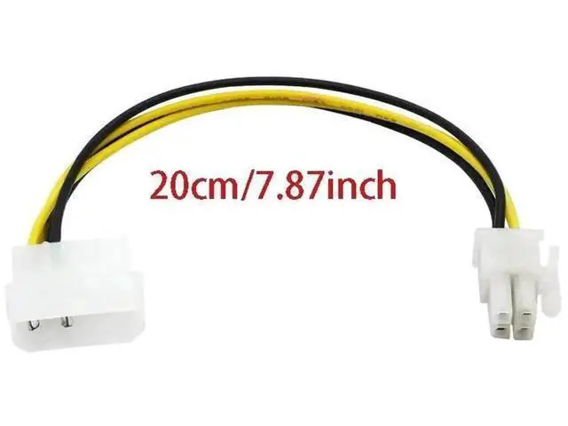 Alt view image 4 of 6 - Square 4 Pin to Mini 4 Pin Power Splitter Cable for PC Motherboard & CPU