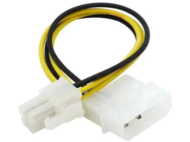 Alt view image 5 of 6 - Square 4 Pin to Mini 4 Pin Power Splitter Cable for PC Motherboard & CPU