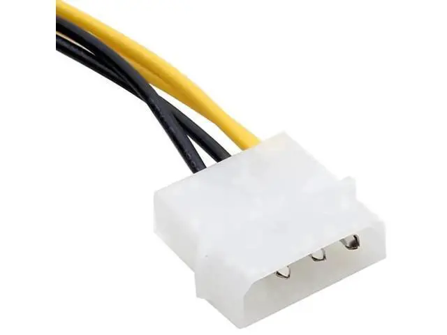 Alt view image 6 of 6 - Square 4 Pin to Mini 4 Pin Power Splitter Cable for PC Motherboard & CPU