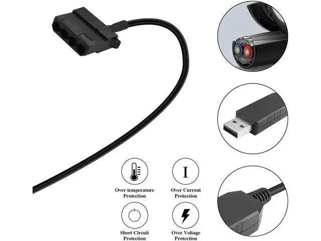 Alt view image 5 of 7 - 2 Pack USB to 12V Molex Fan Step-Up Power Cable, 30cm(11.8 Inch) USB Port to Molex Adapter Cord for PC Cooling Fan Power Supply