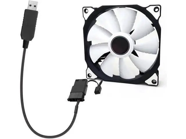 Alt view image 7 of 7 - 2 Pack USB to 12V Molex Fan Step-Up Power Cable, 30cm(11.8 Inch) USB Port to Molex Adapter Cord for PC Cooling Fan Power Supply