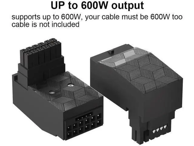 Alt view image 4 of 6 - Type B 90° Right Angle 12VHPWR Adapter, PCIe 5.0 16Pin GPU Power Connector, 600W, Compatible with RTX 3090Ti 4070Ti 4080 4090