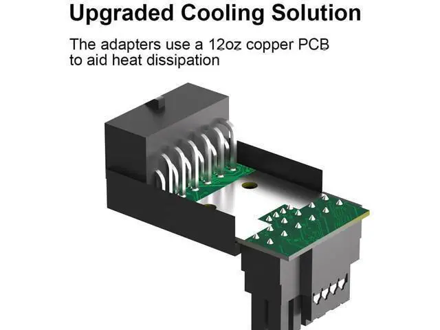 Alt view image 5 of 6 - Type B 90° Right Angle 12VHPWR Adapter, PCIe 5.0 16Pin GPU Power Connector, 600W, Compatible with RTX 3090Ti 4070Ti 4080 4090