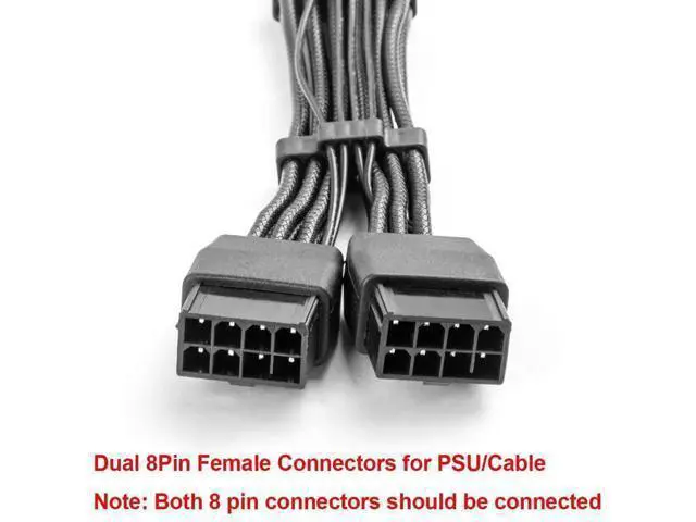 Alt view image 2 of 6 - Type B 90 Degree 12VHPWR Adapter Cable, PCIe 5.0 16AWG 12+4Pin 16Pin GPU Right Angle Power Extender, 12VHPWR Male to Dual 8Pin Female Cord for RTX 3090Ti, 4070Ti, 4080, 4090 Graphics Cards