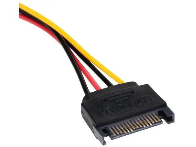 Alt view image 3 of 5 - 3 Pack 7 Inch SATA 15Pin Male to LP4 Molex 4Pin Female Power Adapter Cable