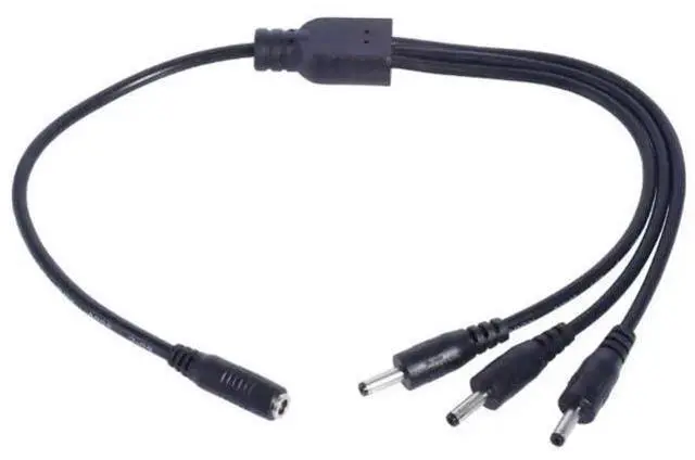 Main image of 1 Female to 3 Male DC Power Splitter Cable, 3.5mm×1.35mm 3-Way DC Splitter Cord for CCTV Cameras & LED Light Strips