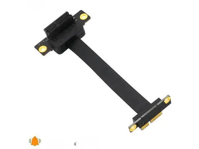 Alt view image 3 of 3 - PCIe 3.0 X1 Riser Cable, 90 Degree Dual Vertical 36Pin 1X to 1X Extension Cord with 3.3V/12V Power & LED