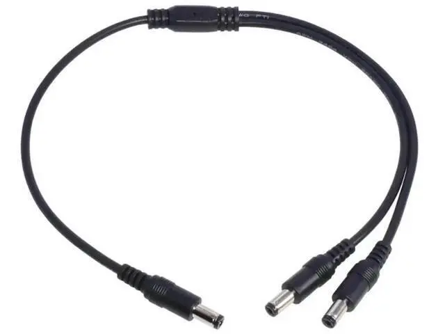 Alt view image 2 of 3 - 5.5x2.1mm DC 1 Male to 2 Male Power Splitter Cable for CCTV & LED Strip Light